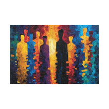 Load image into Gallery viewer, Spectrum of Souls Blue Orange and Purple Palette Canvas Wall Art