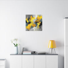Load image into Gallery viewer, Golden Drift Golden Yellow Square Canvas Wall Art