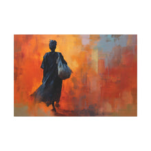 Load image into Gallery viewer, She Carries the Heat Warm Red and Yellow 24x36in Canvas Wall Art