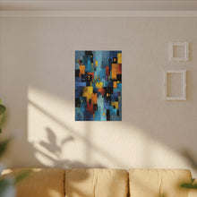 Load image into Gallery viewer, City of Night Deep Blue Acrylic Painting Canvas Wall Art