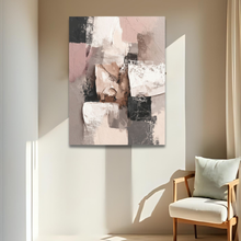 Load image into Gallery viewer, Whispers in Neutral Stone and Rose Canvas Wall Art