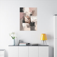 Load image into Gallery viewer, Whispers in Neutral Stone and Rose Canvas Wall Art