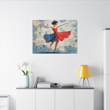 Load image into Gallery viewer, Textured Blue Red Scarlet Motion Canvas Wall Art