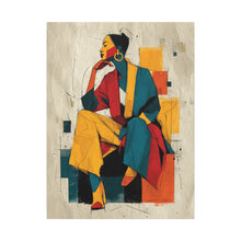 Load image into Gallery viewer, Saffron Poise Geometric Yellow Red 30x40in Canvas Wall Art