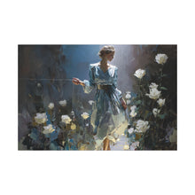 Load image into Gallery viewer, "Blooming in White" Canvas Wall Art