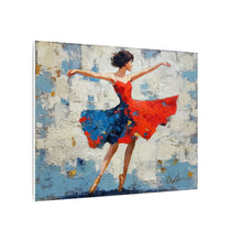 Load image into Gallery viewer, Textured Blue Red Scarlet Motion Canvas Wall Art