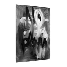 Load image into Gallery viewer, Black and White Abstract Brushstroke Canvas Wall Art