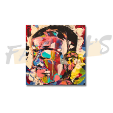Load image into Gallery viewer, Multi-colored Red Abstract Brush Portrait Fragmented Crown Canvas Wall Art