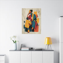 Load image into Gallery viewer, Saffron Poise Geometric Yellow Red 30x40in Canvas Wall Art