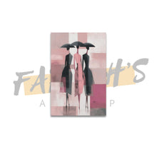 Load image into Gallery viewer, Three women in Pink Walking in the rain