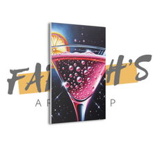 Load image into Gallery viewer, "Emerald Breeze: Cocktail Art" Canvas Wall Art