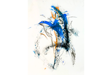 Load image into Gallery viewer, "Blue in Flight" Original Sketch Art