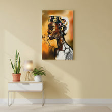 Load image into Gallery viewer, Digital abstract canvas wall art in brown by Farrahs Art Shop