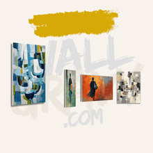 Load image into Gallery viewer, Sculpted Silence Contemporary Geometric Figure Composition Canvas Wall Art