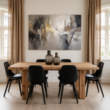 Load image into Gallery viewer, Contemporary Gold and Gray Landscape Gilded Echoes Canvas Wall Art