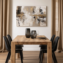 Load image into Gallery viewer, Contemporary Gold and Gray Landscape Gilded Echoes Canvas Wall Art