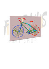 Load image into Gallery viewer, BoneShaker No.1 Red Bicycle Canvas Wall Art