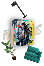 Load image into Gallery viewer, "Maybe I Shouldn't" Urban Expressive Yellow Canvas Wall Art