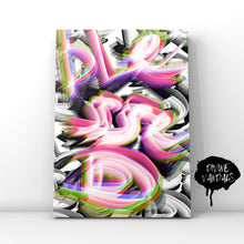 Load image into Gallery viewer, "BLESSED" Graffiti Style Canvas Wall Art