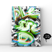 Load image into Gallery viewer, "BLESSED" Graffiti Style Canvas Wall Art