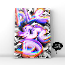 Load image into Gallery viewer, "BLESSED" Graffiti Style Canvas Wall Art
