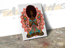 Load image into Gallery viewer, Strawberry Zen Black Girl Yoga Art
