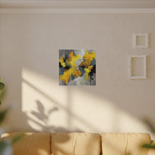 Load image into Gallery viewer, Golden Drift Golden Yellow Square Canvas Wall Art
