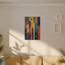Load image into Gallery viewer, Pulse in Color Red Orange and Blue Striped Canvas Wall Art
