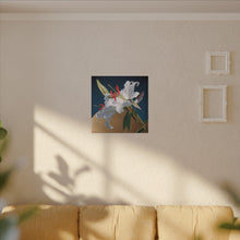 Load image into Gallery viewer, Hummingbird Lily Large Botanical Print Nature-Inspired Canvas Wall Art
