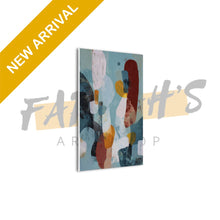 Load image into Gallery viewer, Warm Current – Mid-Century Blue Canvas Wall Art
