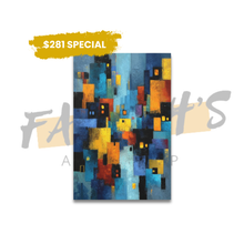 Load image into Gallery viewer, City of Night Deep Blue Acrylic Painting Canvas Wall Art
