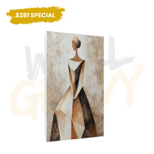 Load image into Gallery viewer, Sculpted Silence Contemporary Geometric Figure Composition Canvas Wall Art

