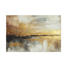 Load image into Gallery viewer, “Golden Abstract Horizon” Canvas Wall Art
