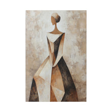 Load image into Gallery viewer, Sculpted Silence Contemporary Geometric Figure Composition Canvas Wall Art
