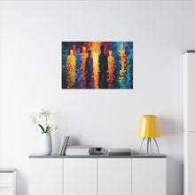 Load image into Gallery viewer, Spectrum of Souls Blue Orange and Purple Palette Canvas Wall Art
