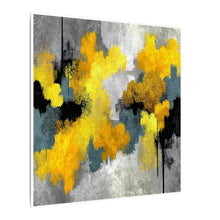 Load image into Gallery viewer, Golden Drift Golden Yellow Square Canvas Wall Art
