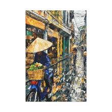 Load image into Gallery viewer, "Morning Market Ride" Canvas Wall Art
