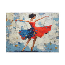 Load image into Gallery viewer, Textured Blue Red Scarlet Motion Canvas Wall Art
