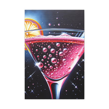 Load image into Gallery viewer, "Emerald Breeze: Cocktail Art" Canvas Wall Art
