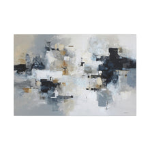 Load image into Gallery viewer, Abstract art piece with black, white, and beige colors on a white background
