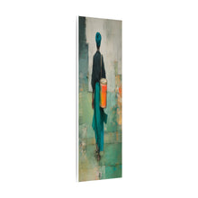 Load image into Gallery viewer, Abstract art print of a figure with a drum on a textured background
