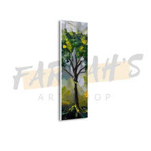 Load image into Gallery viewer, Painting of a tree with green leaves on a white background, featuring the brand 'FARAH'S ART SHOP'.
