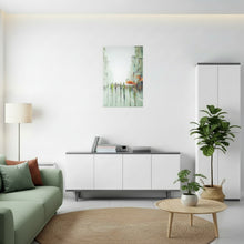 Load image into Gallery viewer, Urban Drift Mint Green Abstract Canvas Wall Art
