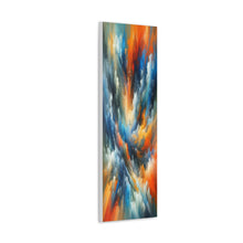 Load image into Gallery viewer, Vibrant Blue and Burnt Orange Abstract Canvas Art with Expressive Brushstrokes "Harmony in Contrast" Canvas Wall Art
