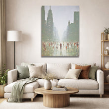 Load image into Gallery viewer, Vanishing Midday Blush Gray and Green Acrylic Canvas Wall Art
