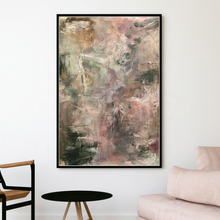 Load image into Gallery viewer, Muted Sage and Blush Pink Textured Abstract Painting Canvas Wall Art
