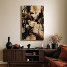Load image into Gallery viewer, "Plans Cancelled" Warm Orange Abstract Canvas Wall Art
