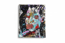 Load image into Gallery viewer, Abstract art piece with a mix of colors on a mixed media textured canvas  surface
