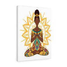 Load image into Gallery viewer, Golden Zen BlackGirl Yoga Art
