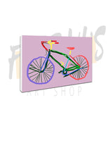 Load image into Gallery viewer, BoneShaker No.1 Red Bicycle Canvas Wall Art
